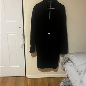 Elegant Women's Black Trench Coat